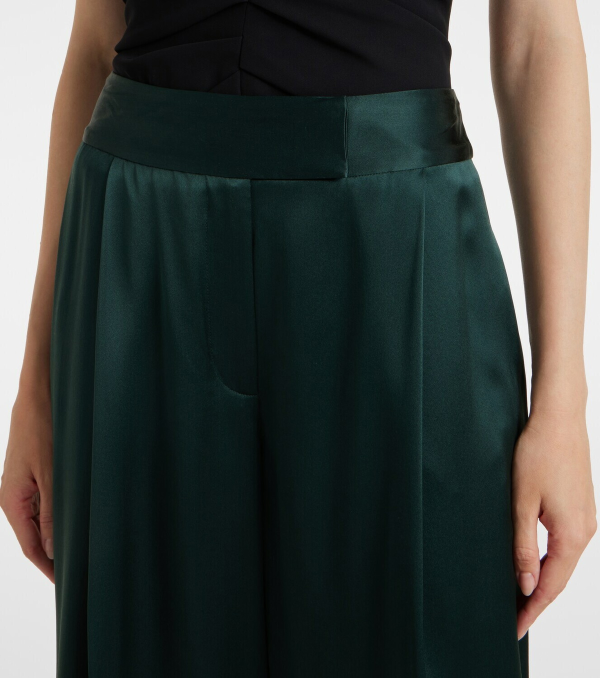 The Sei Silk satin wide-leg pants