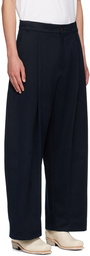 Studio Nicholson Navy Sorte Trousers