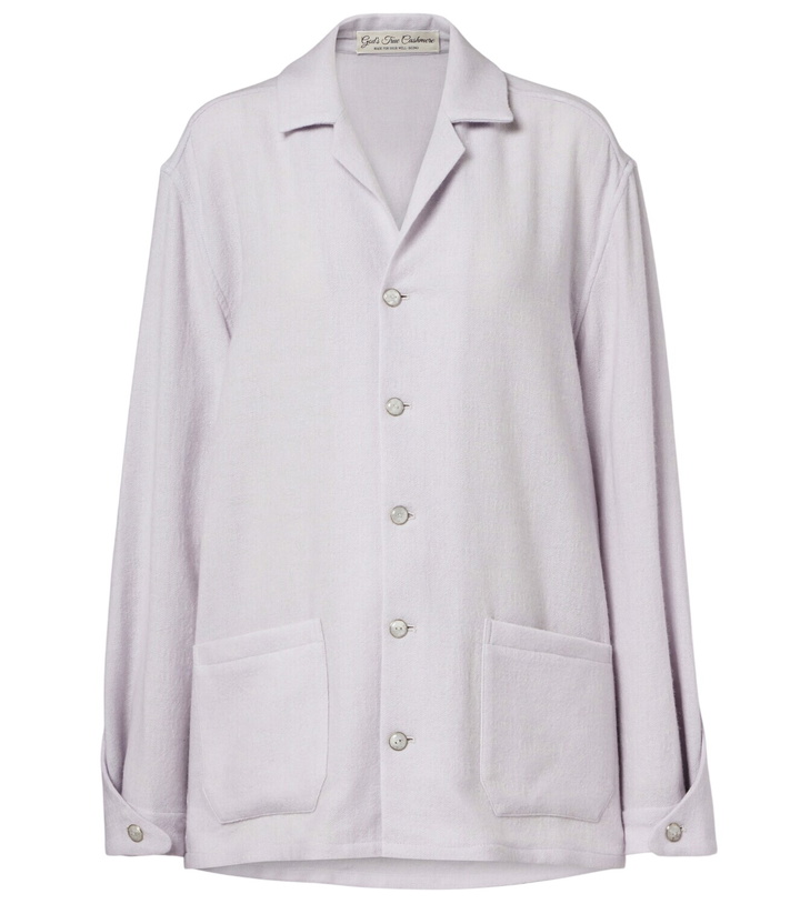 Photo: God's True Cashmere Affirmations cashmere pajama shirt with moonstone
