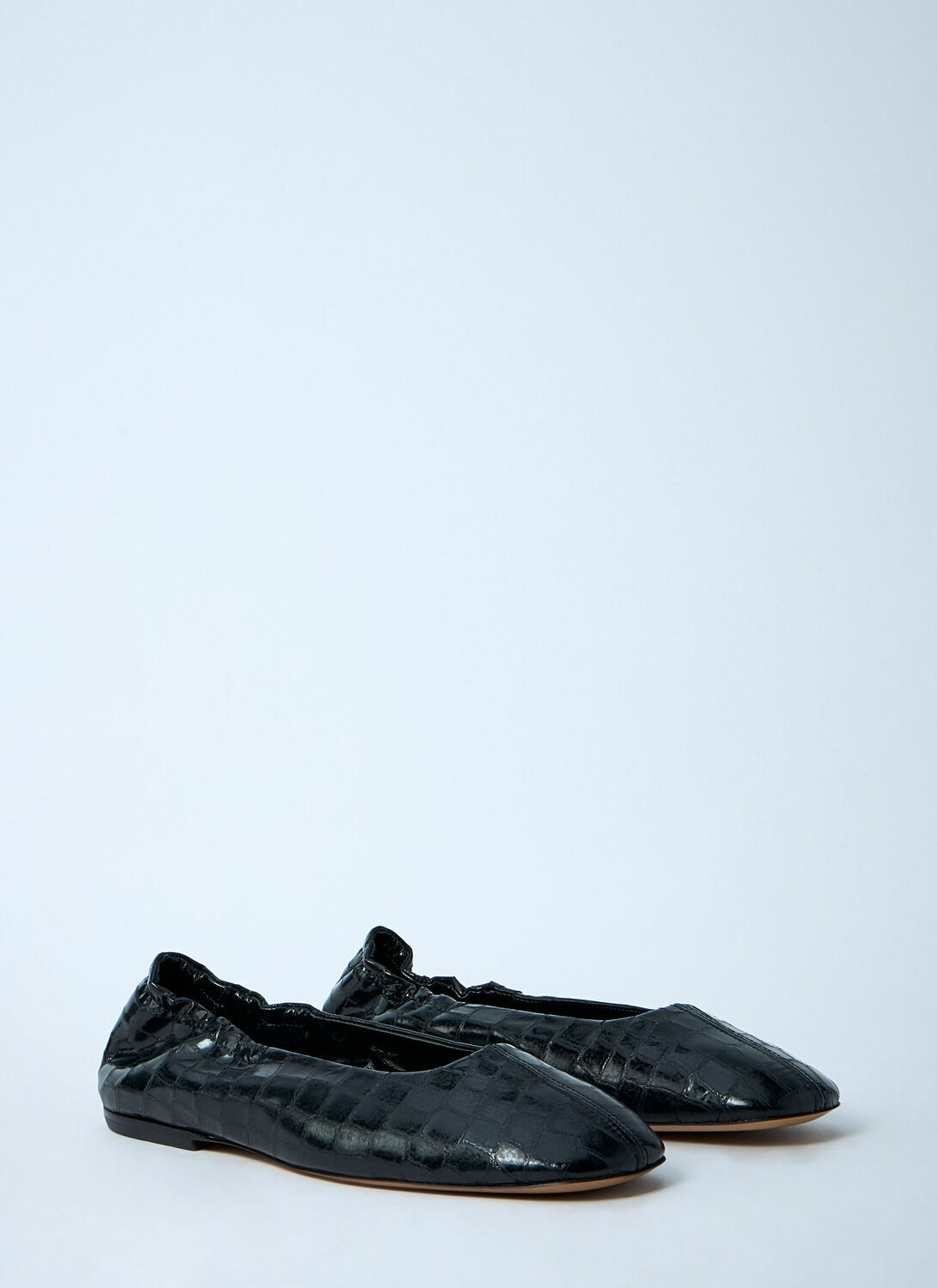 Dries Van Noten Croc-Embossed Ballerina Flats