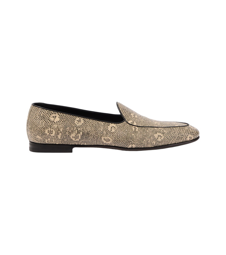 Photo: Manolo Blahnik Modena snake-effect leather loafers