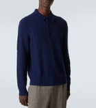 Arch4 Cable-knit cashmere polo sweater