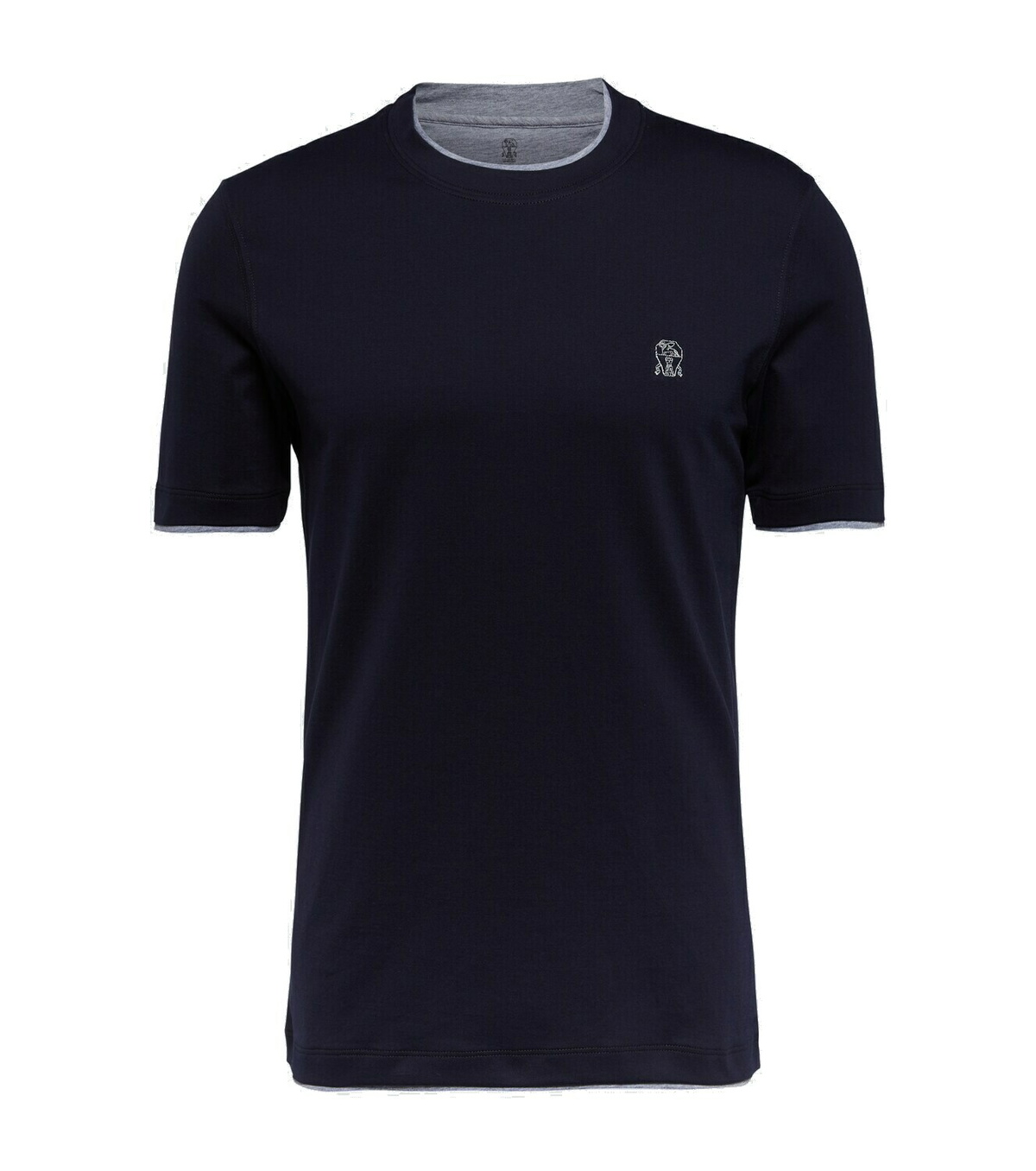 Brunello Cucinelli Layered cotton jersey T-shirt Brunello