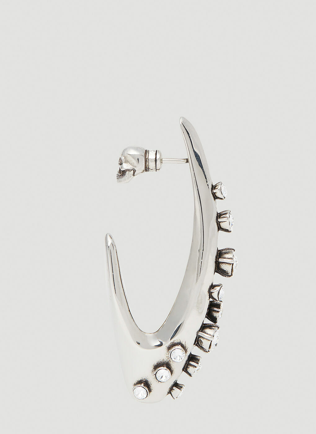 ピアス Alexander Mcqueen Pave Faceted Earrings - Silver Tone Alexander McQueen Pave Earrings female Silver Alexander McQueen