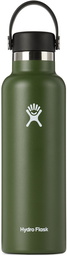 Hydro Flask Green Standard Mouth Bottle, 21 oz