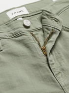 FRAME - L'Homme Straight-Leg Cotton-Blend Shorts - Green