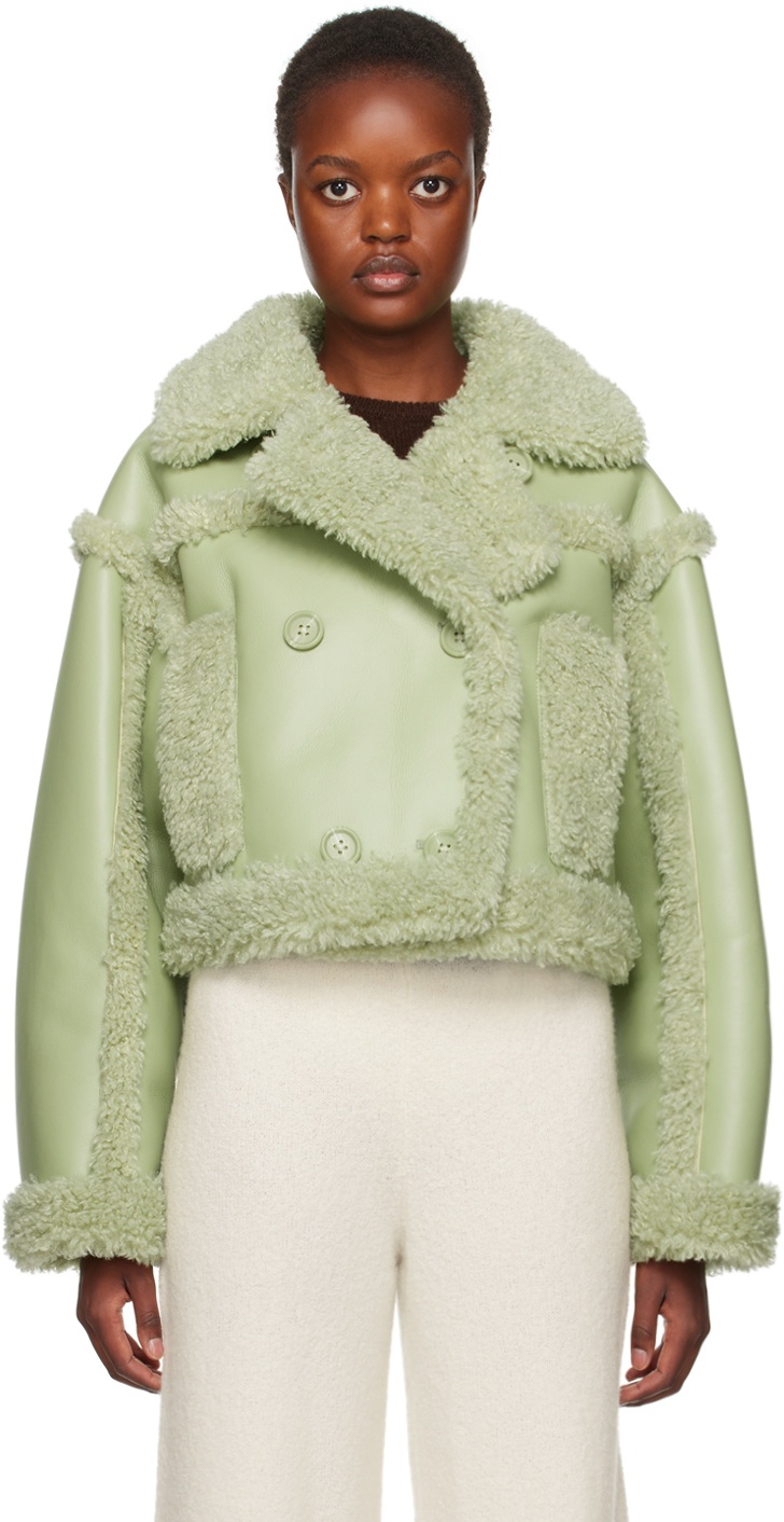 Stand Studio Green Kristy Faux-Shearling Jacket Stand Studio