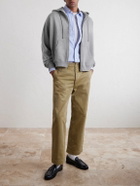 Auralee - Product Dyed Pima Cotton Zip-Up Hoodie - Gray