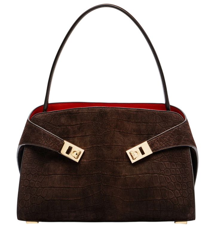 Photo: Ferragamo Hug Small suede shoulder bag