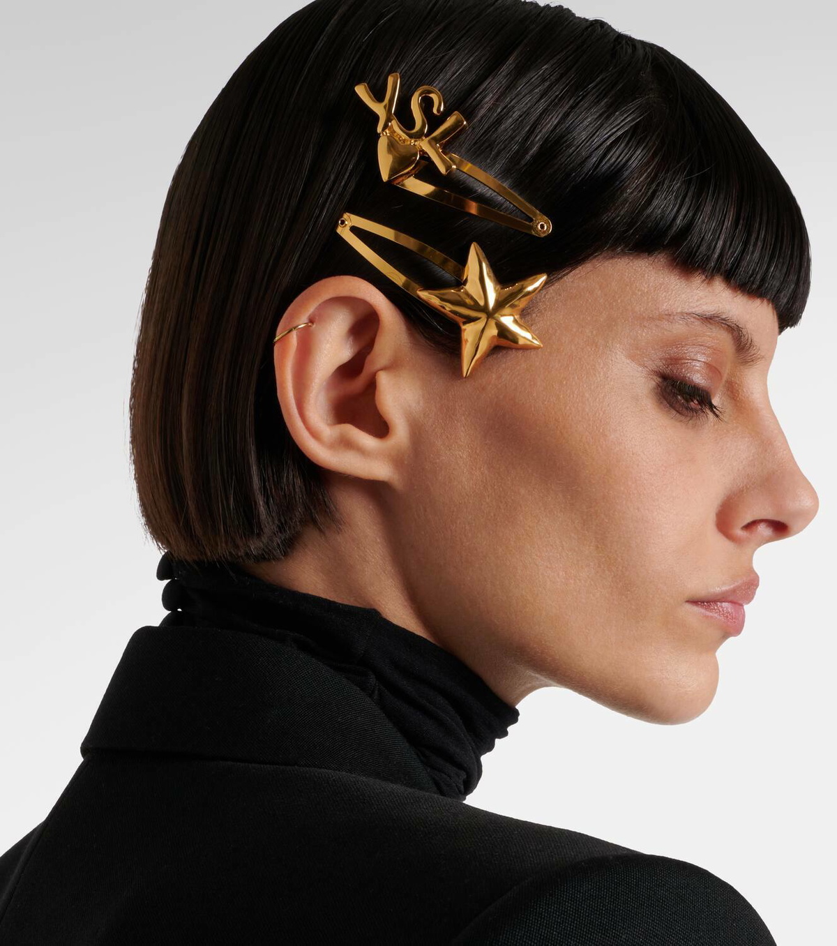 Saint Laurent Cassandre set of 2 hairclips