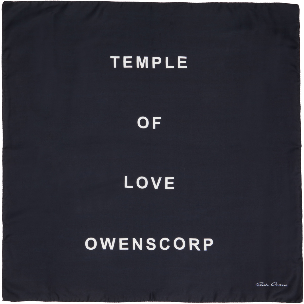 Rick Owens Black Temple Printed Scarf