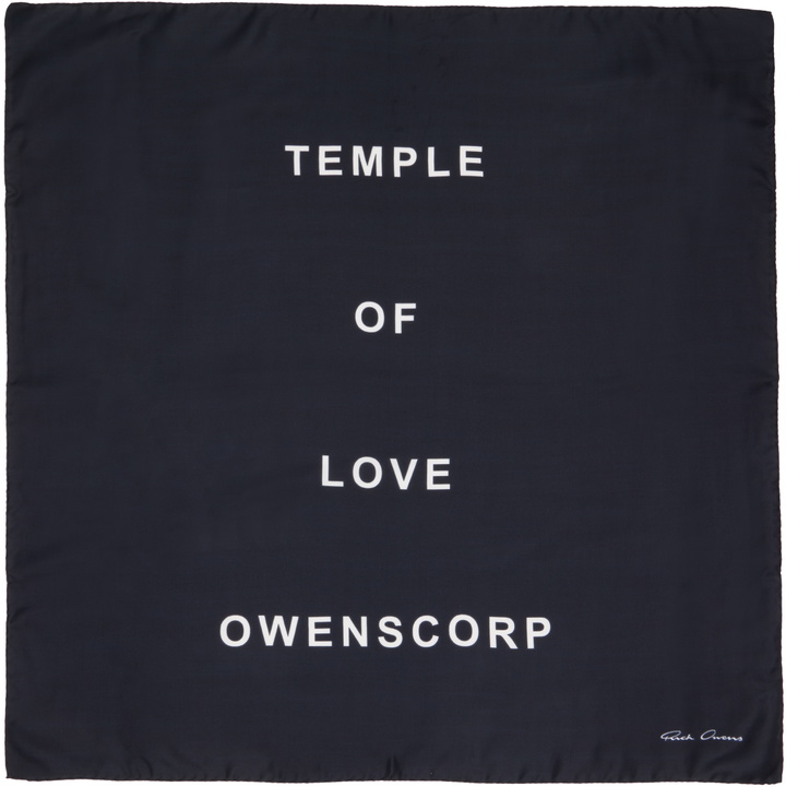 Photo: Rick Owens Black Temple Printed Scarf