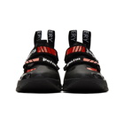 Palm Angels Black and Red Recovery Sneakers