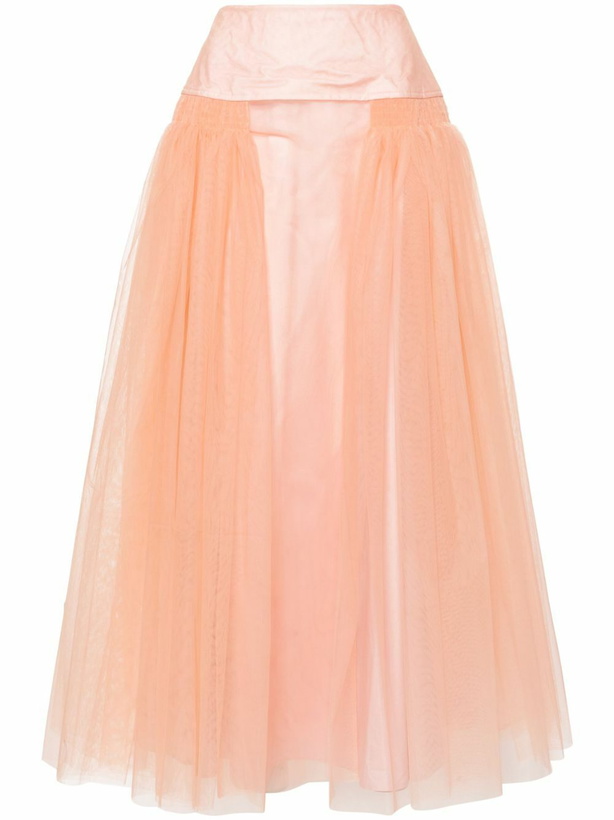 Photo: Molly Goddard Pink Robby Tulle Flared Skirt