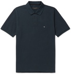 RAG & BONE - Logo-Embroidered Cotton-Blend Piqué Polo Shirt - Blue