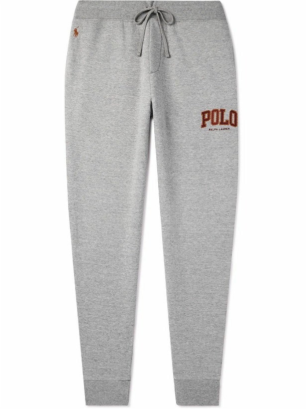 Photo: Polo Ralph Lauren - Tapered Logo-Embroidered Cotton-Blend Jersey Sweatpants - Gray