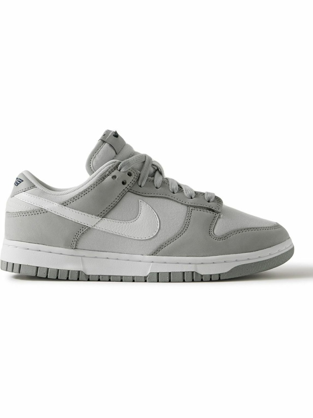 Photo: Nike - Dunk Low LX Leather and Suede-Trimmed Drill Sneakers - Gray