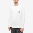 Snow Peak Men's Long Sleeve Foam Print T-Shirt in White