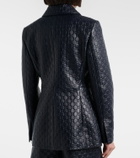 Gucci GG embossed leather jacket