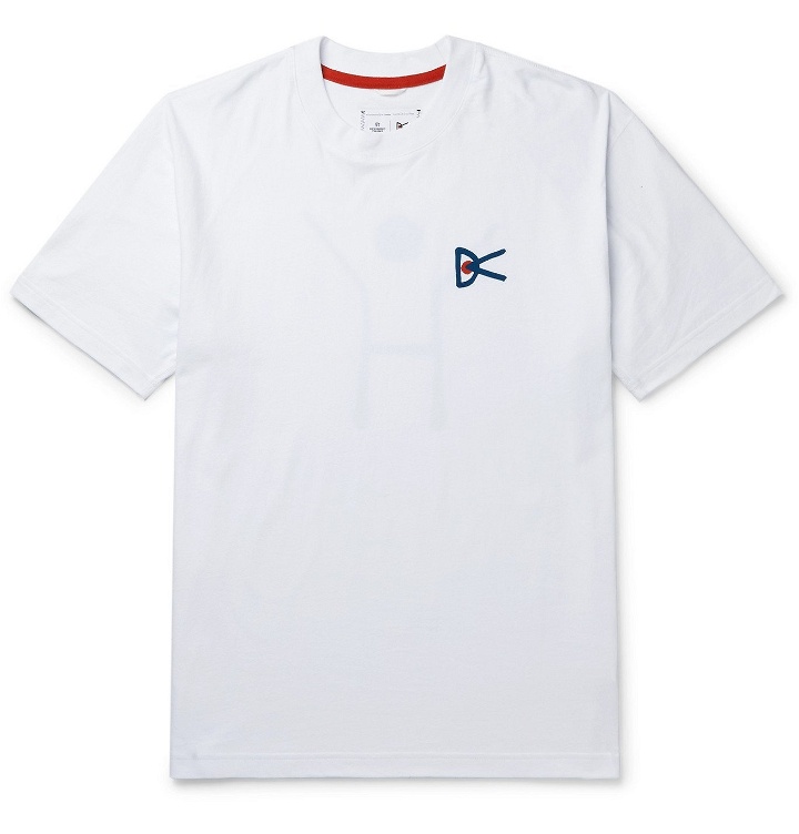 Photo: DISTRICT VISION - Reigning Champ Printed Cotton-Jersey T-Shirt - White