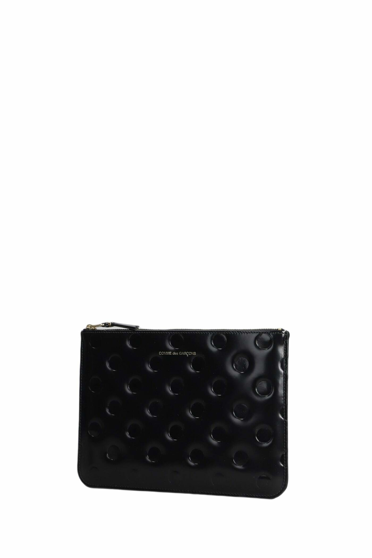 Comme des Garçons Wallet Clutch In Black Leather
