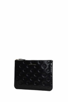 Comme des Garçons Wallet Clutch In Black Leather