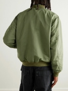 Remi Relief - Reversible Embroidered Satin-Twill and Twill Bomber Jacket - Green