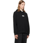 MM6 Maison Margiela Black Unbrushed Cotton Hoodie
