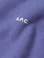 A.P.C. - Steve Logo-Print Cotton-Jersey Sweatshirt - Purple
