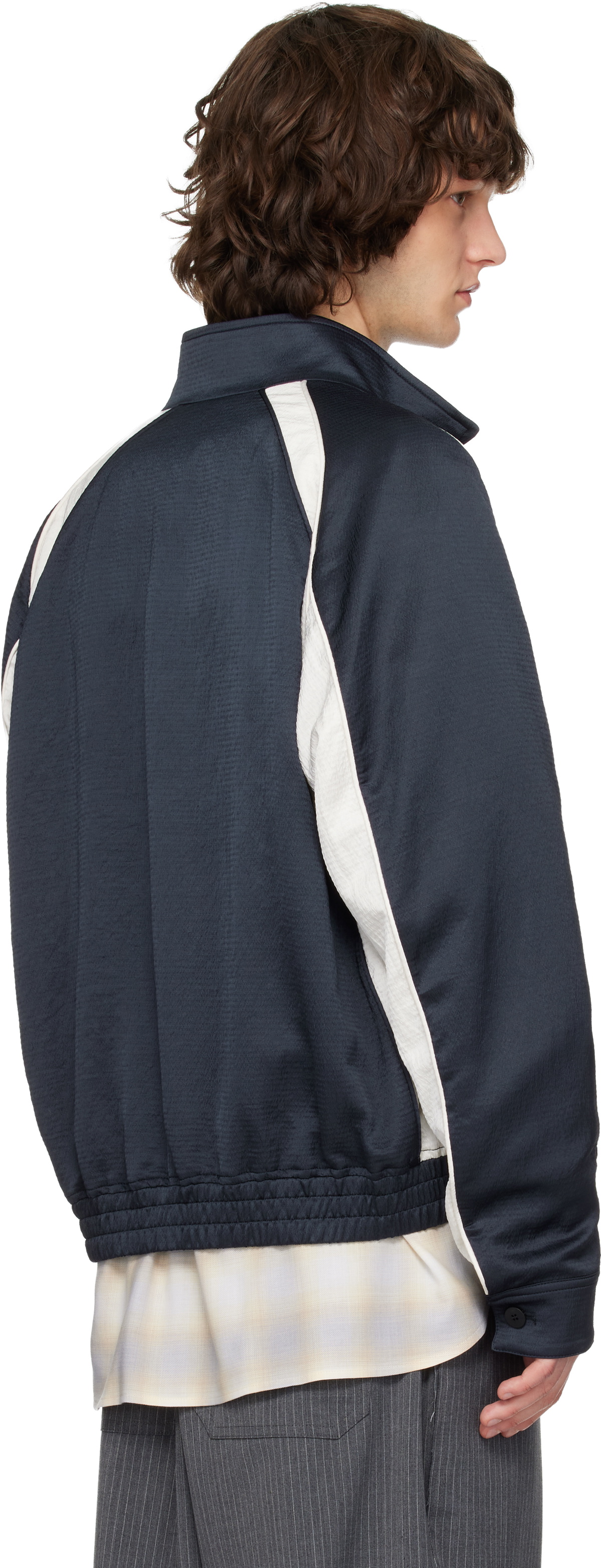 Solid Homme Navy Contrast Track Jacket