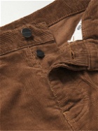 Carhartt WIP - Newel Tapered Cotton-Corduroy Trousers - Brown