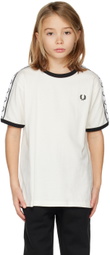 Fred Perry Kids White Taped Ringer T-Shirt