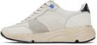 Golden Goose Off-White & White Running Sole Spezzata Low-Top Sneakers