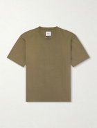 Drake's - Tea Time Embroidered Cotton-Jersey T-Shirt - Green