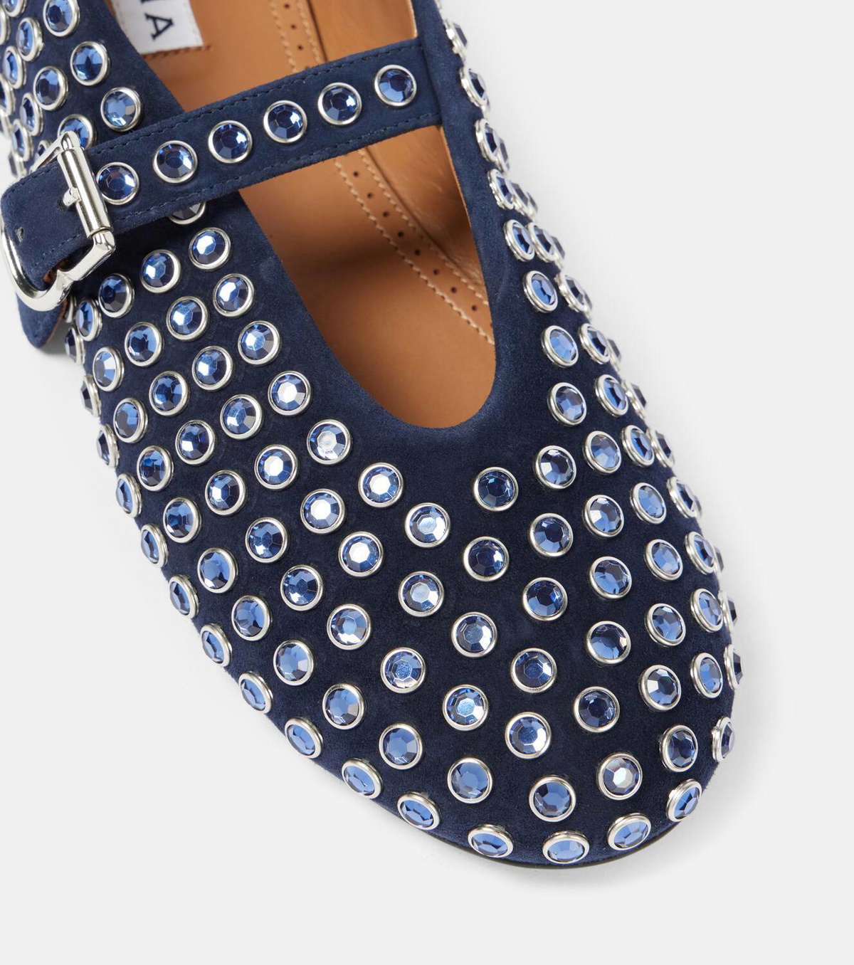 Alaïa Embellished suede ballet flats
