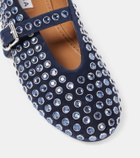 Alaïa Embellished suede ballet flats