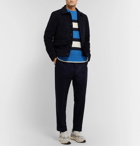 Officine Generale - Striped Cotton-Blend Sweater - Blue
