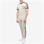 Adidas Men's 3 Stripe T-Shirt in Wonder Beige
