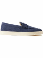 Brunello Cucinelli - Suede Penny Loafers - Blue