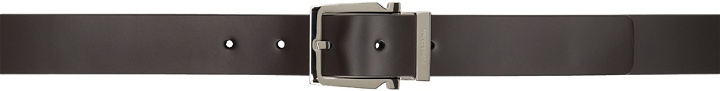 Photo: Ferragamo Black & Brown Adjustable Gancini Reversible Belt