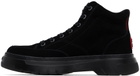 Hugo Black Stacked Logo Boots