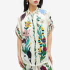 ALÉMAIS Women's Meagan Oversized Silk Shirt in Cream