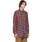 Engineered Garments Red Plaid Work Shirt