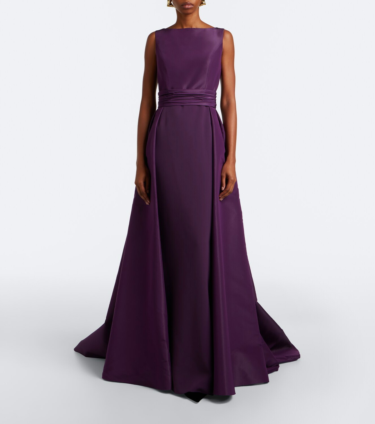 Carolina Herrera Pleated silk taffeta gown