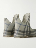 Burberry - Checked Rubber Ankle Boots - Gray