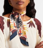 Etro Printed silk twill scarf