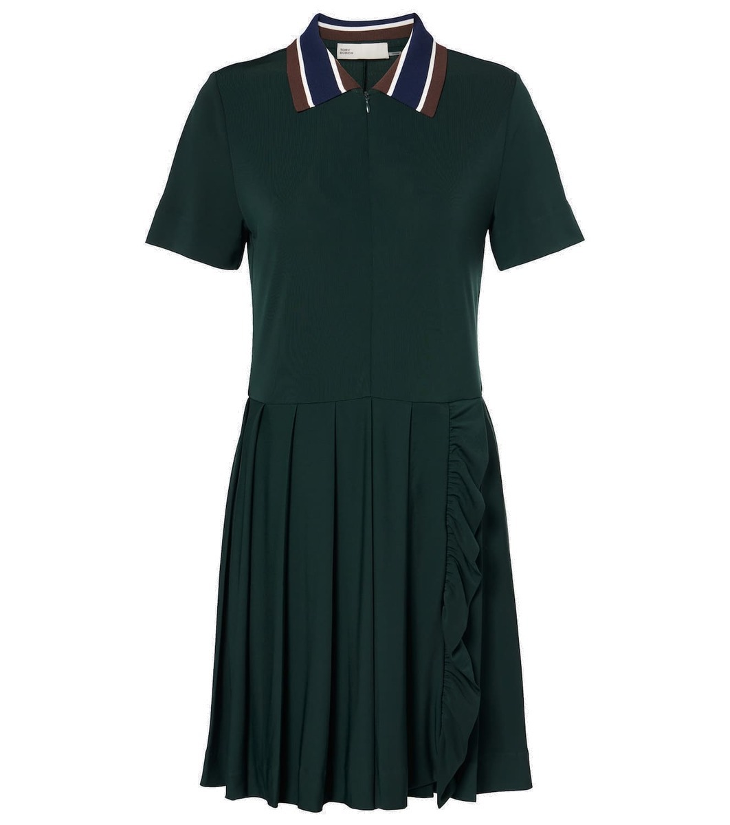 【TORY SPORT】CONTRAST STITCH POLO DRESS Pick Stitch Stretch Polo Dress: Women's Designer Dresses