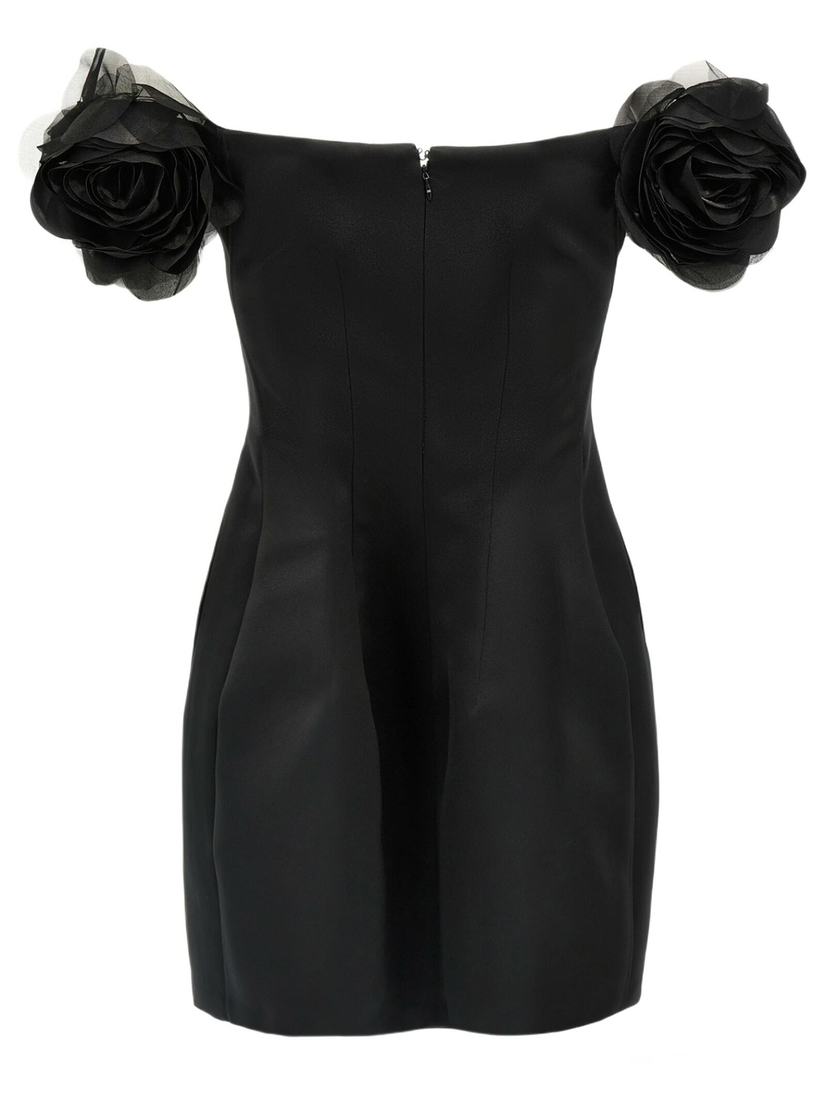 パーティードレス ELISABETTA FRANCHI Floral jacquard dress with ruffles ELISABETTA FRANCHI Floral jacquard dress with ruffles