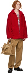Doublet Red Sherpa 'Painted' Coat
