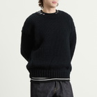 Visvim Men's Amplus Boatneck Hand Knit in Black